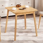 Hoobro Bamboo Dining Table, Square 27.6"L X 27.6"W 29.5"H, Natural New. Price: $128.76.