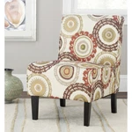 Safavieh Marka Armless Club Chair Terracotta / Brown New. Price: $261.24.