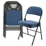 Elama 4 Piece Metal Folding Chair With 2.2 Inch Padded Seats Dark Blue New. Price: $122.67.
