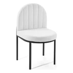 Modway Isla 18" Channel Tufted Fabric Dining Side Chair Black/white New. Price: $133.93.
