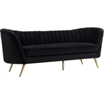 Meridian Furniture Margo Black Velvet Sofa New. Price: $1167.22.