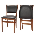 Stakmore Retro Upholstered Back Folding Chair, Fruitwood Finish Frame, Set Of 2 New. Price: $176.99.