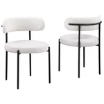 Best Master Drexel Boucle Fabric Dining Chairs Cream (set Of 2) New. Price: $249.99.