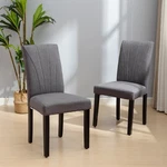 Vecelo 2 Set Modern Pu Leather/linen Upholstered Dining Chair For Room New. Price: $118.99.