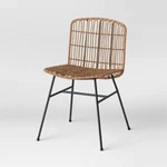 Set Of 2 Linnet Rattan Dining Chair With Metal Legs Black - Opalhouse Open. Price: $179.99.
