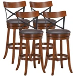 Costway Set Of 4 Bar Stools Swivel 29.5" Dining Chairs With Rubber Wood Legs New. Price: $305.99.