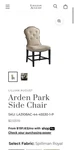 Set Of 2 Lillian August Upholstery Arden Park Side Dining Chairs Used. Price: $800.00.