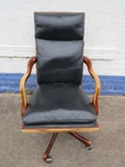 Thomasville Black Leather Swivel Office Chair Unspecified. Price: $299.95.