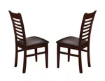 Brown Wooden 6PC Dining Set, Classic Kitchen Side W/ Cushions New. Price: $575.00.