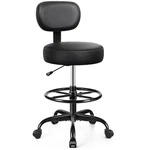 Drafting Chair With Backrest Adjustable Foot Rolling Stool Wheels Used. Price: $91.56.