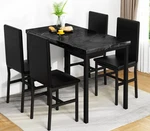 Lamerge Black Kitchen Table And Chairs For 4COMPACT 5-PIECE Set, New. Price: $327.99.