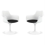 Aron Living Rose 18" Mid-century Plastic And Metal Armchairs Black (set Of 2) New. Price: $253.40.