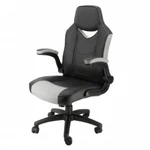 Elama High Back Adjustable Faux Leather Office Chair In Black And Gray New. Price: $109.42.
