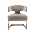 Modrest Calvo Modern Off-white Velvet & Brass Dining Chair New. Price: $300.01.