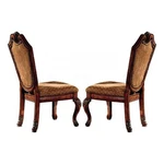 Benjara Side Chair With Fabric Seat And Crown Top (set Of 2)- Brown New. Price: $671.99.
