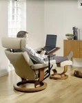 New Ekornes Stressless Adjustable Personal / Computer In Teak Wood. Price: $399.00.