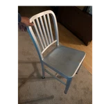 Emeco 1006A Silver Aluminum High Back Dining Chair Metallic Finish 35"H 20"W Used. Price: $312.00.