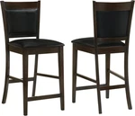 Jaden Counter Height Chairs - Set Of 2, Black & Espresso, Padded Seat New. Price: $237.99.