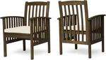 Great Deal Furniture Phoenix Acacia Patio Dining Chairs, Wood With Outdoo New. Price: $306.99.