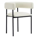 Onda Contemporary Vegan Leather Metal Dining Chair Ivory New. Price: $316.86.
