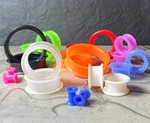 Pair Soft Silicone Ear Tunnels Plugs - Choose From 10 Colors Up To Size 50MM! New. Price: $6.90.