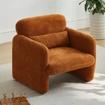 Best-selling 34" Boucle Cloud Accent Curved Back Single Armchair, Plush New. Price: $398.62.
