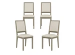 Colamy Wood Dining Chairs Set Of 2 Mid Century Kitchen 19" Back Gray New. Price: $50.00.