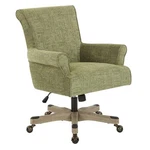 Megan Office Chair In Olive Green Fabric With Grey Wash Wood New. Price: $337.99.