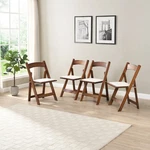 Upholstered Folding Chair Space Saving Easy To Carry 4PCS Dining Room New. Price: $197.00.