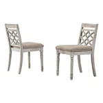 Benjara 19" Dining Chairs- Cross Back Design With Padded Seats (set Of 2)- White New. Price: $236.99.
