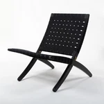 2021 MG501 Cuba Lounge Chair By Morten Gottler For Carl Hansen Black Oak Cotton Used. Price: $925.00.