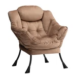Lazy Velvet Taupe Brown Accent Armchair Side Pocket Hu-xi 201 Hollyhome New. Price: $179.99.