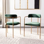 Safavieh Camille Side Chair Malachite Green / Gold New. Price: $460.15.