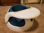Mamas & Papas Baby Snug Floor Seat Booster Chair W/ Removable Tray Green Used. Price: $20.00.
