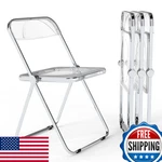 Real Relax Acrylic Folding Chairsfoldable Stackable Clear Metal Chrome New. Price: $187.48.