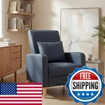 Colamy Mid-century Modern Upholstered Accent Chair With Back Pillow & Solid Wood New. Price: $201.39.