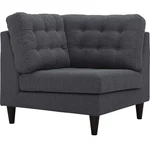 Modway Empress Upholstered Polyester Fabric Sofa Corner Chair In Gray New. Price: $358.99.
