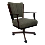Pemberly Swivel Metal Dining Caster Chair Brown With Frame New. Price: $470.99.