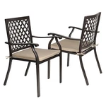 Aoodor Patio 2PCS Outdoor Dining Chairs Stackable Metal Armrest New. Price: $109.99.