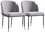 Flor Gray Fabric Dining Chairs Set Of 2 New. Price: $909.91.