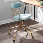 Demi Light Blue Velvet Fabric Adjustable Swivel Office Chair New. Price: $259.91.