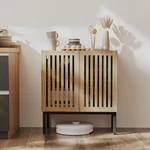 Stylish Grille Buffet Cabinet With Storage & Adjustable Shelf For Any Room New. Price: $133.99.