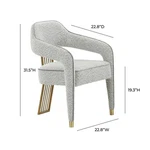 Maklaine Modern Contemporary Speckled Gray Boucle Dining Chair New. Price: $373.31.