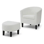 Glory Furniture Salem G00202-C Chair+ottoman White New. Price: $173.49.