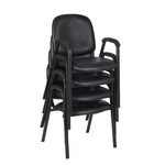Ace Vinyl Stack Chair (4 Pack)- Black New. Price: $362.99.