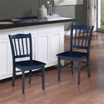 Boraam Shaker Dining Chairs Set Of 2 Navy Blue Finish New. Price: $190.04.