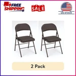 (2 Pack) Mainstays Deluxe Fabric Padded Folding Chair, Black, 1 Count New. Price: $51.44.