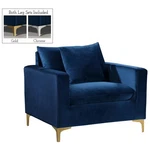 Meridian Furniture Naomi Velvet Accent Chair In Navy New. Price: $455.86.