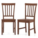 Costway 2 Pcs Dining Chair Kitchen Spindle Back Side With Solid Wooden Leg New. Price: $129.99.