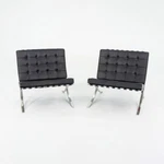 1960S Pair Of Mies Van Der Rohe Knoll Barcelona Lounge Chairs W/ Stainless Steel Used. Price: $12000.00.